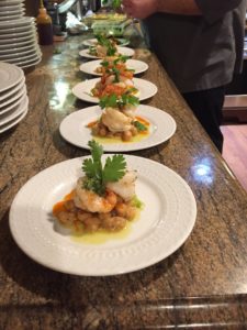 Shrimp, chorizo and chick peas